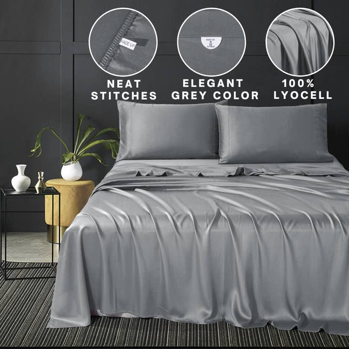 LivingTaste Home Inc - Wholesale Sheet Set - Tencel Bed Sheet 4-Piece Set14