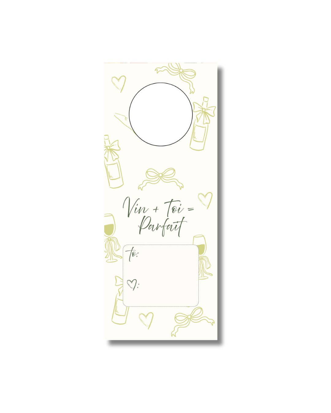 French Wine Bottle Gift Tags – Set of 6, Made in the USA for wholesale by Duncan Sister Designs