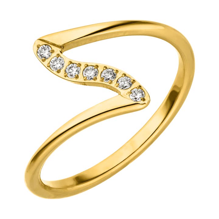 Schmuckgroßhandel - Vendita all'ingrosso Anelli multipietra - Anello Zama placcato in oro 18K3