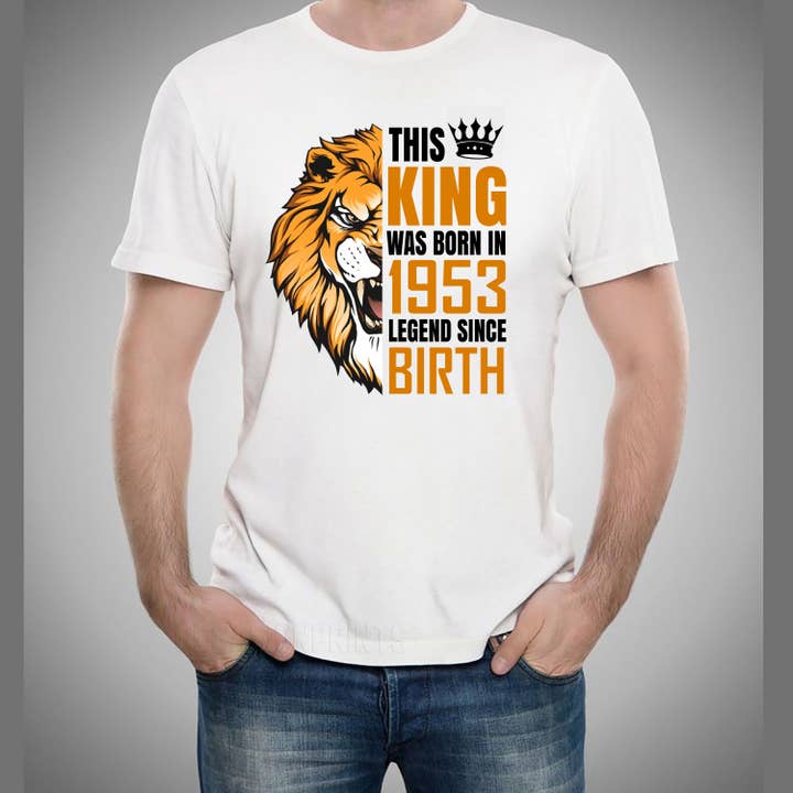 LA Shirt Company - Wholesale T-Shirt (Graphic) - Men's - The King Was Born (Choose your Year 1951 to 1960) Men's Tee2
