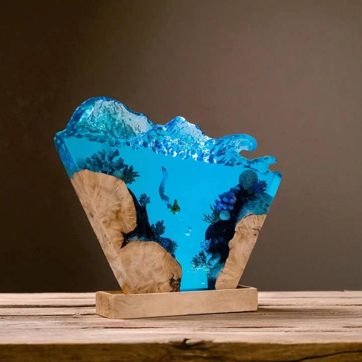 Merchemy - Wholesale Night Light - Mermaid Ocean Marine Resin Night Light Table Lamp Gift1