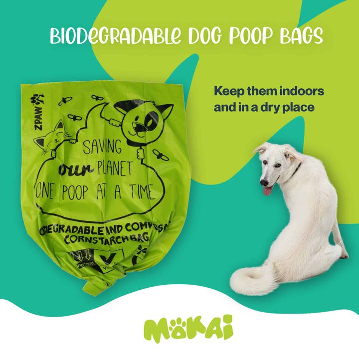 Compostable Poop Bags for wholesale by Mokai