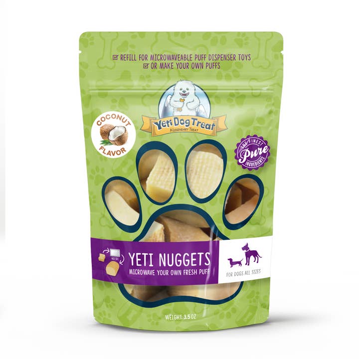 Yeti Dog Nuggets Coconut Flavored 6 pieces 3.5oz for wholesale by Pet Palette Distribution