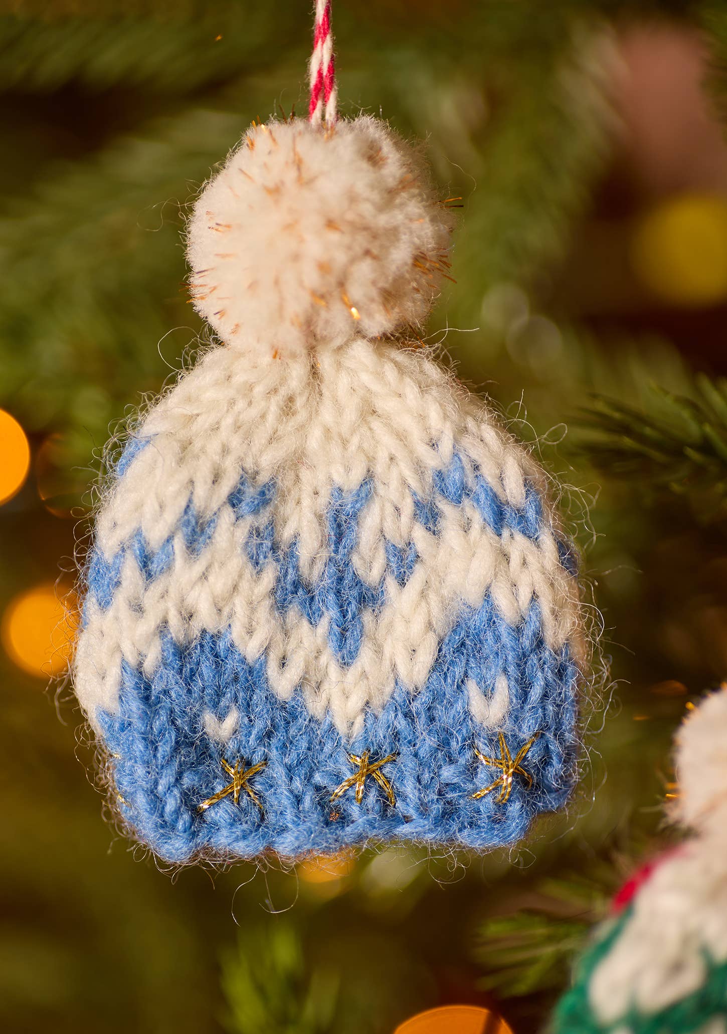 Namaste – wholesale Christmas decoration – Bobble Hat Knitted Decoration1