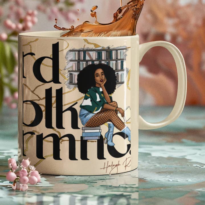 rd blk rmnc mug for wholesale by Raevin& Co.