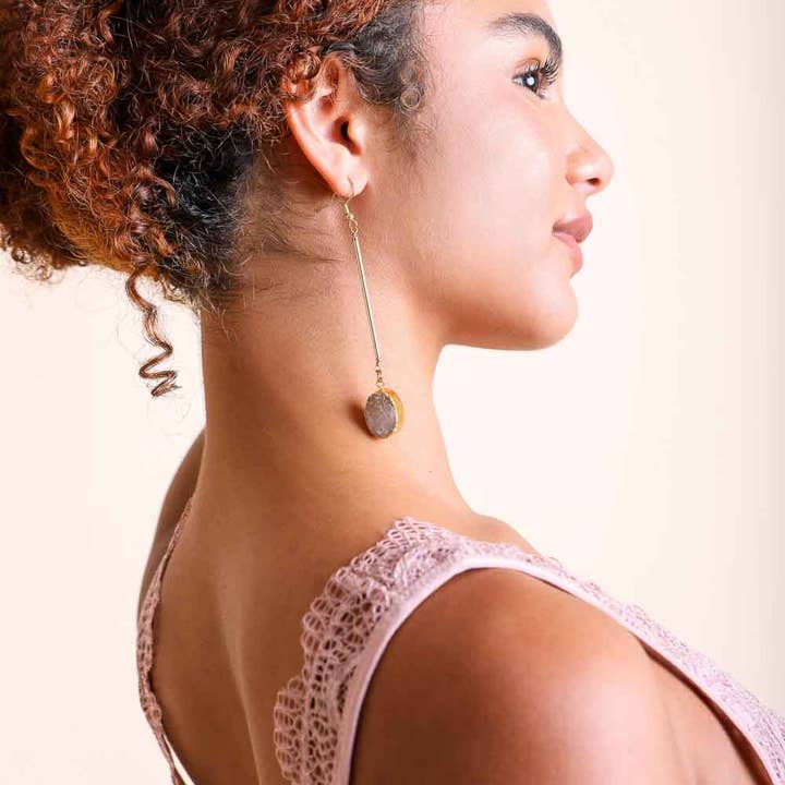 Leto Accessories - Wholesale Dangle earrings - Crystal Gemstone Drop Statement Earrings4