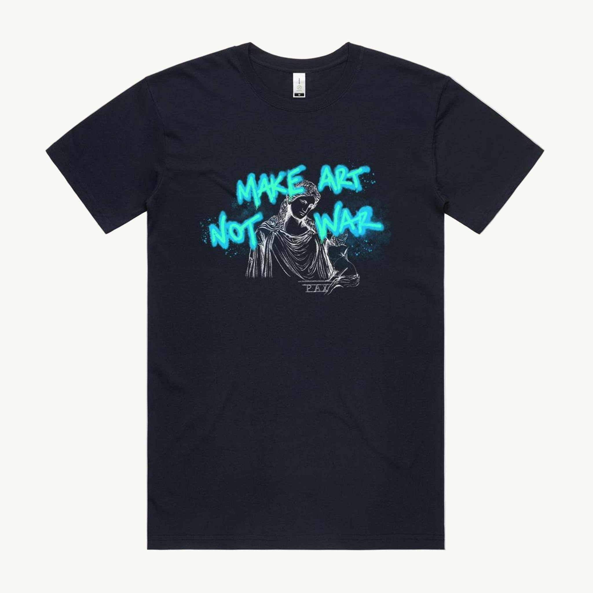 High Tees - Wholesale Screen Printed T-Shirt - Unisex - Make Art Not War  Organic T shirt2