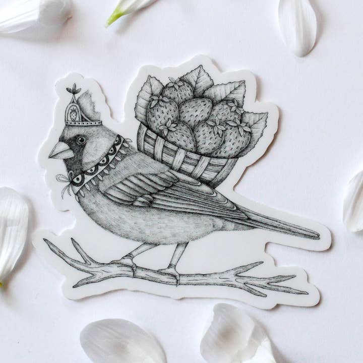 The Strawberry Prince | Vinyl Sticker for wholesale by Mackenzie Myrick Studio