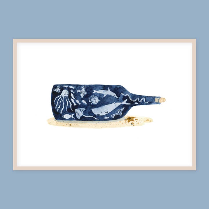 Stampa artistica Message in a bottle per la vendita all'ingrosso da parte di Sarah von Rickenbach