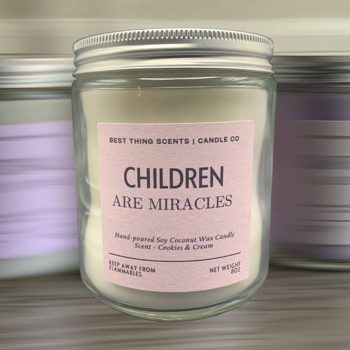 Kerze „Kinder sind Wunder“ für den Großhandel von Best Thing Scents