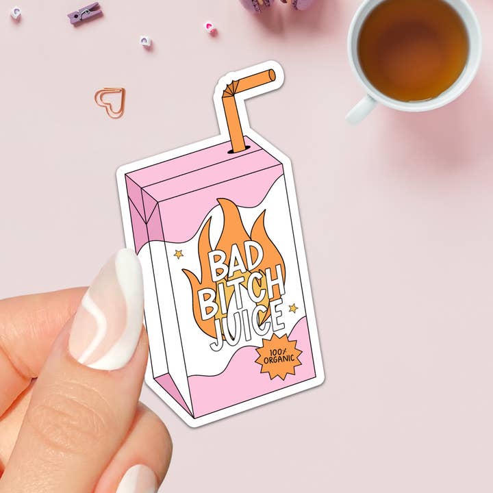 Pegatinas de Bad Bitch Juice, divertidas y sarcásticas pegatinas, de Bitch para venta al por mayor de Kenjia Quotes