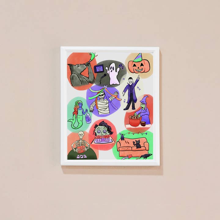 Kunstdruck auf Halloween-Monster für den Großhandel von Visual Splat