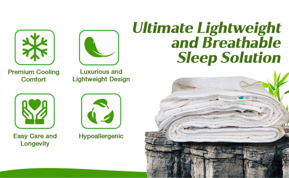Desert Breeze Distributing - Wholesale Down Comforter - Bamboo Cooling Comforter, Lightweight and Cooling Duvet Insert6