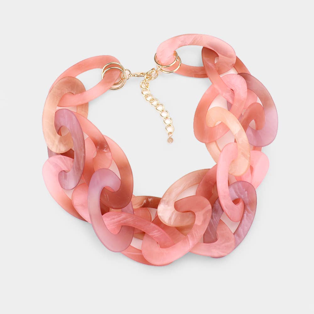 Sensibling Corp. - Wholesale Jewelry Set - Celluloid Acetate Link Necklace
5