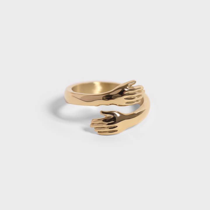 WJW - Wholesale Band/Stacked Ring - 18K Gold Hug Ring