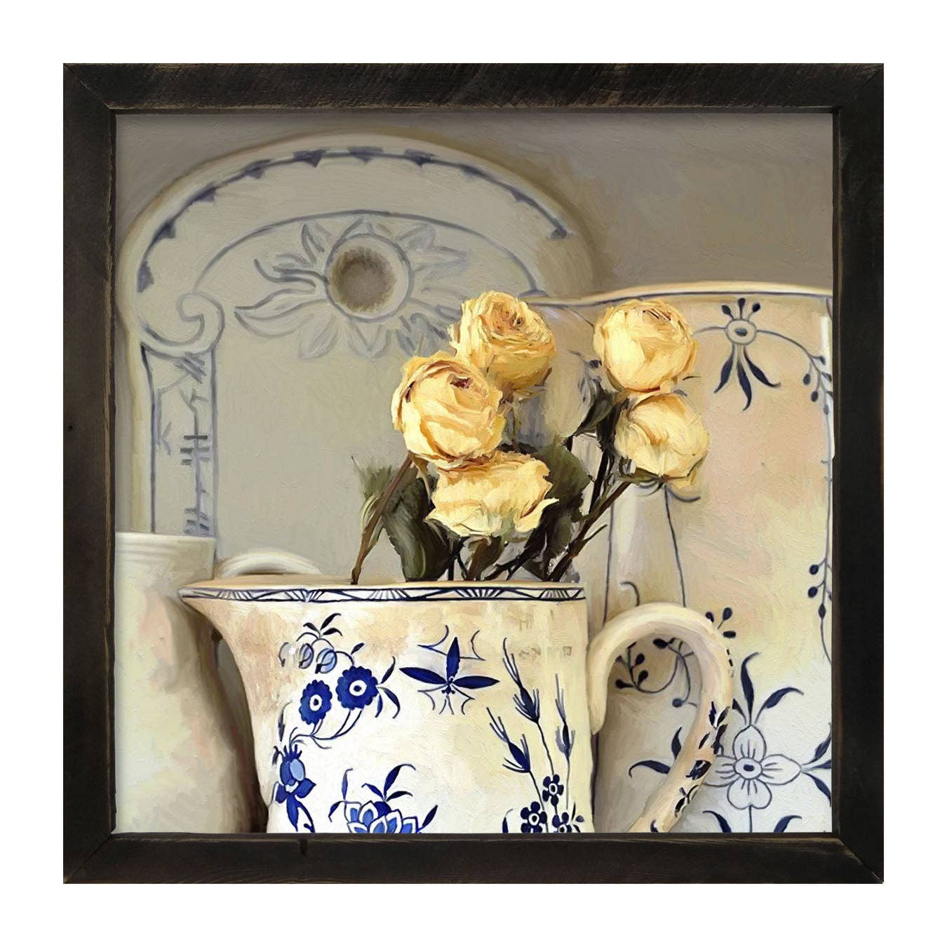 ginger blue - Wholesale Art Print - Yellow Roses in vase6