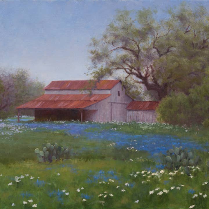 "A Little Piece of Texas" Western Art Greeting Card for wholesale by Kim Hinnant Art