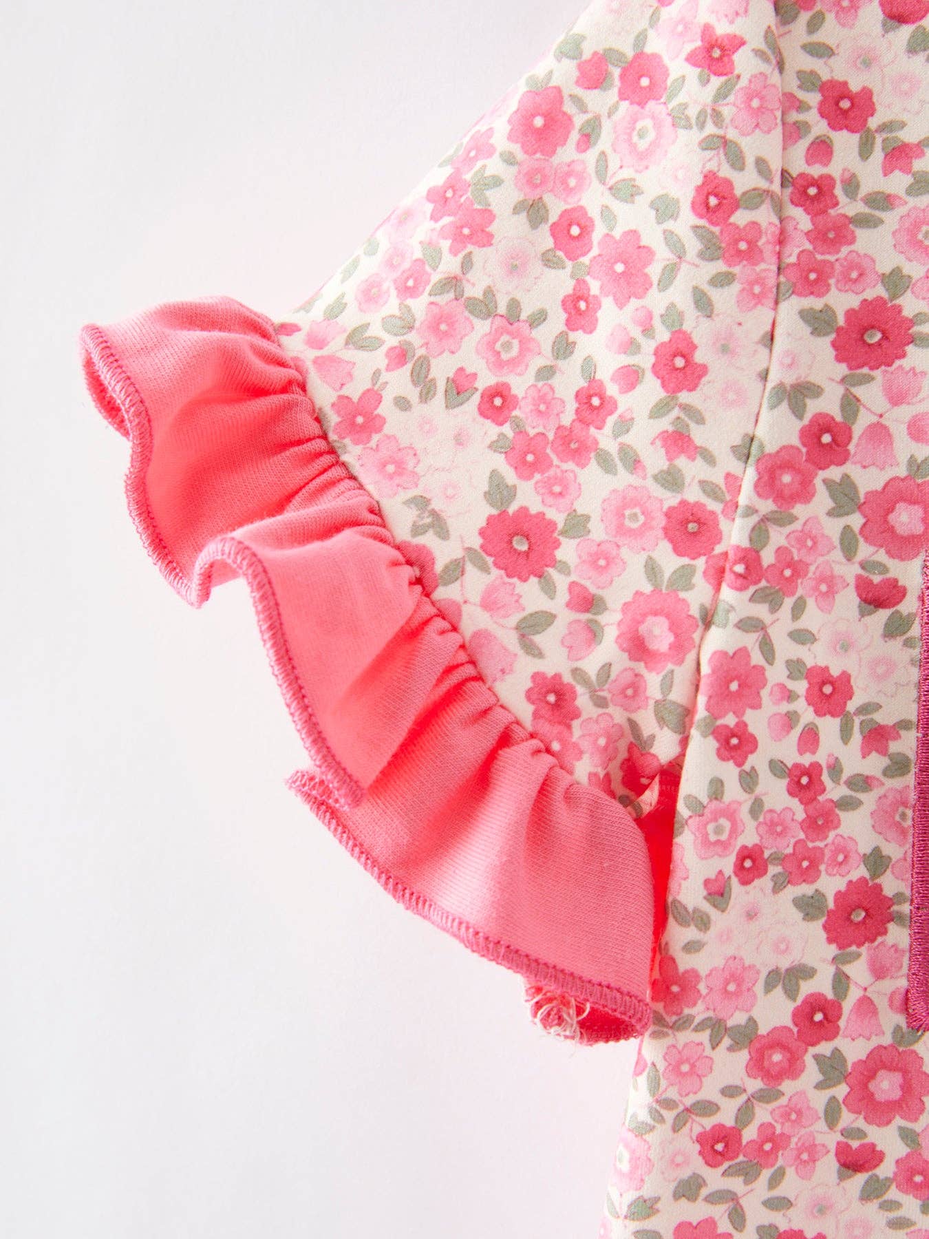 Rylee Faith Designs - Wholesale Top & Pant Set - Kids - Football Smocking Bow Embroidered Girls Ruffle Outfit Set2