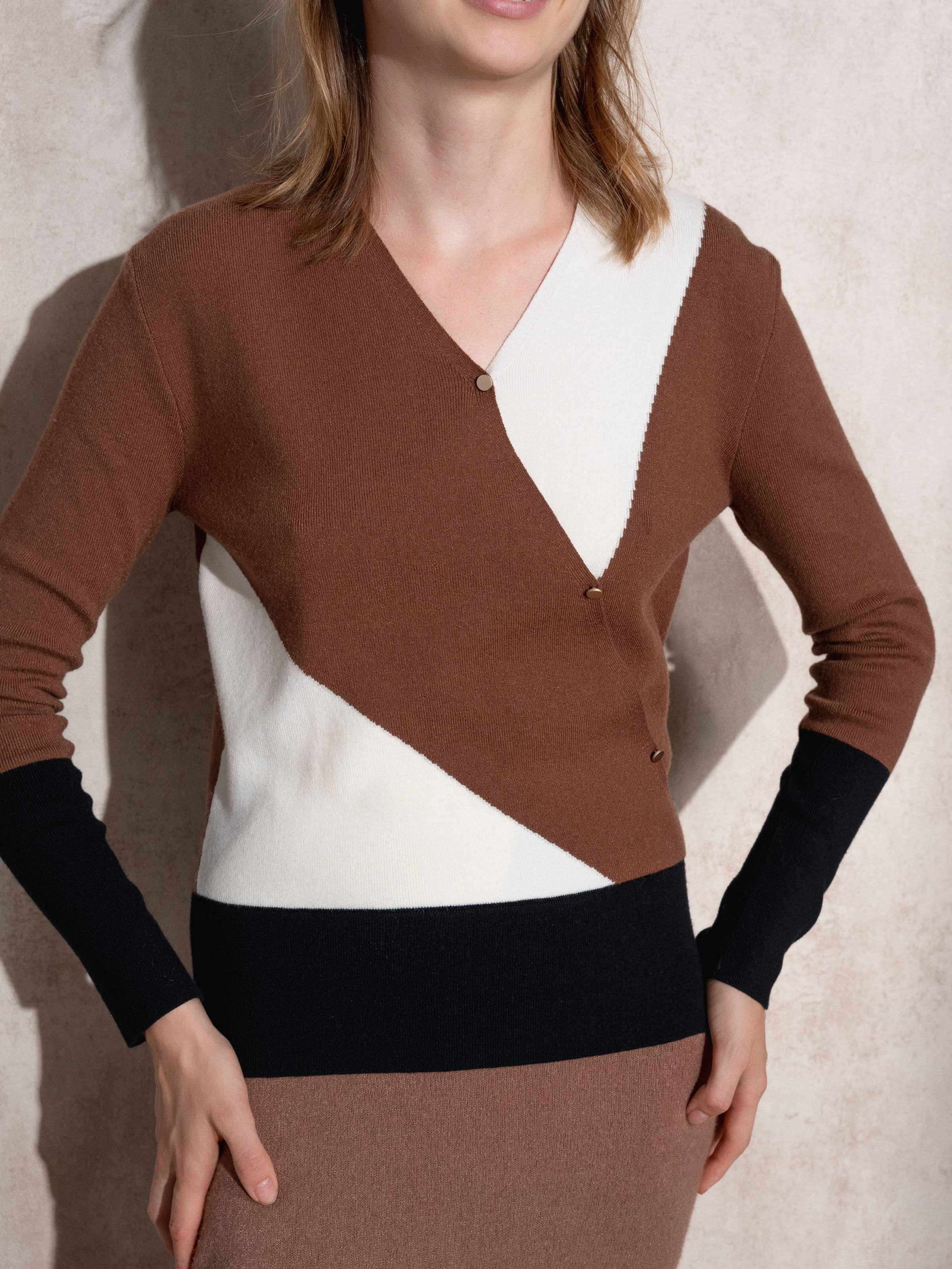 SMF - Vendita all'ingrosso Maglione tricot - Donna - 259100 - CACHE COUER 49%VI 28%PE 23%NY7