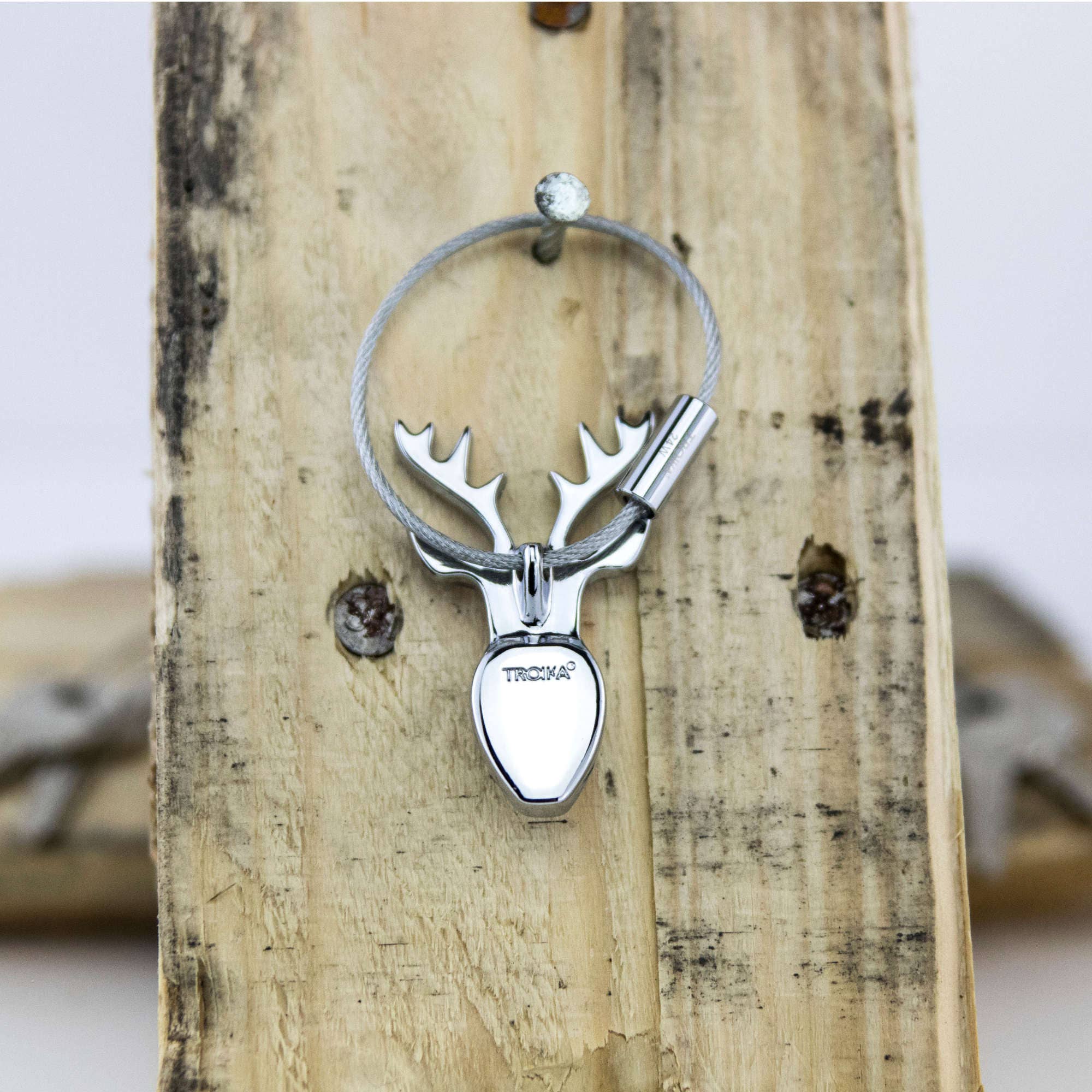 Troika, Duke Baron & Paperthinks by Brand Node, Inc. - Wholesale Keychain - Unisex - Toika Platzhirz Deer Head Key Chain  with Nail Friendly Loop5