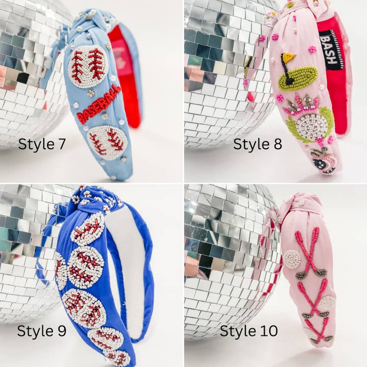 Bash - Wholesale Fashion Headband - Women's - Beaded Headband, Soccer Headband, Hair Accessories