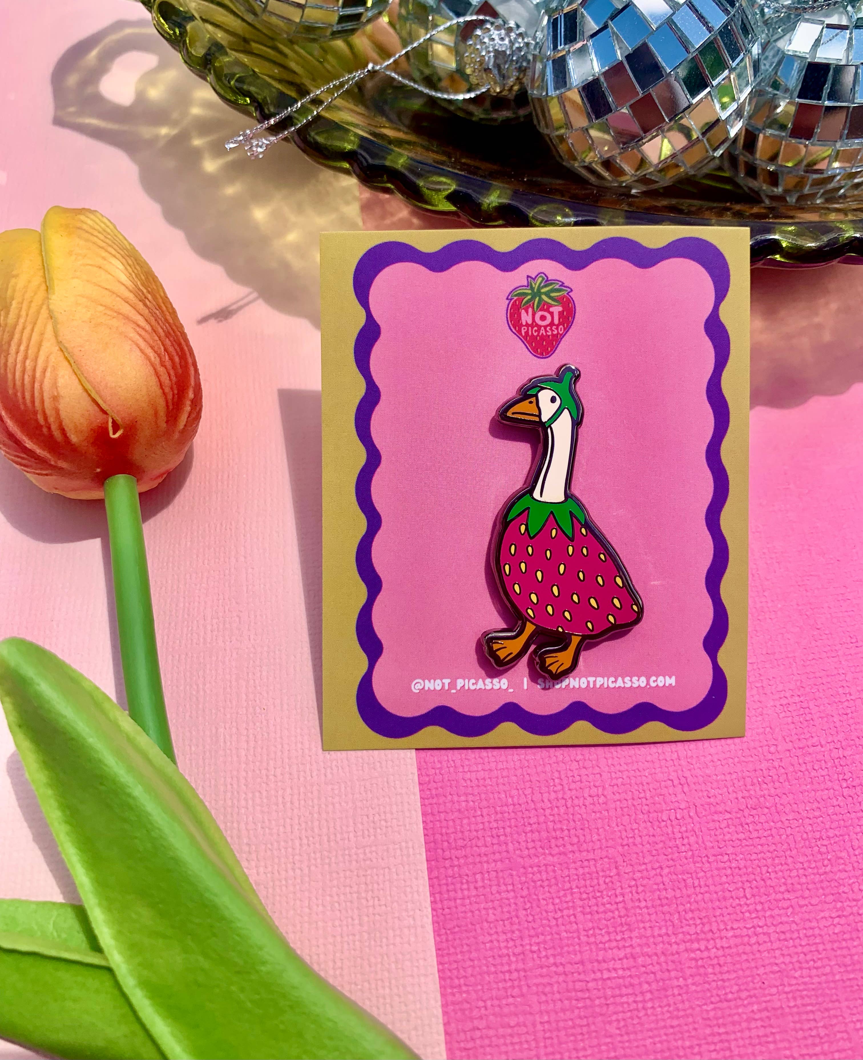 Not Picasso - Wholesale Lapel Pin/Button - Gooseberry Enamel Pin