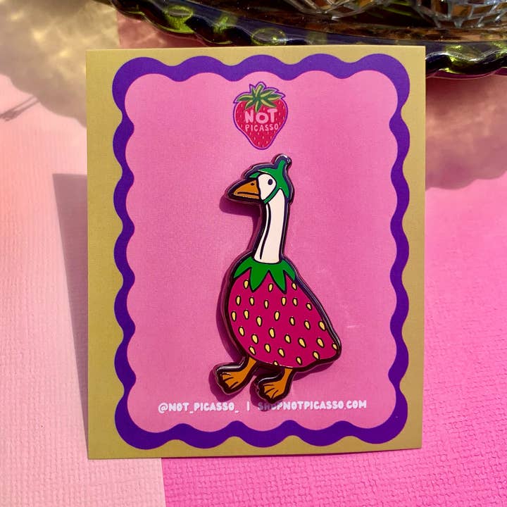 Not Picasso - Wholesale Lapel Pin/Button - Gooseberry Enamel Pin0