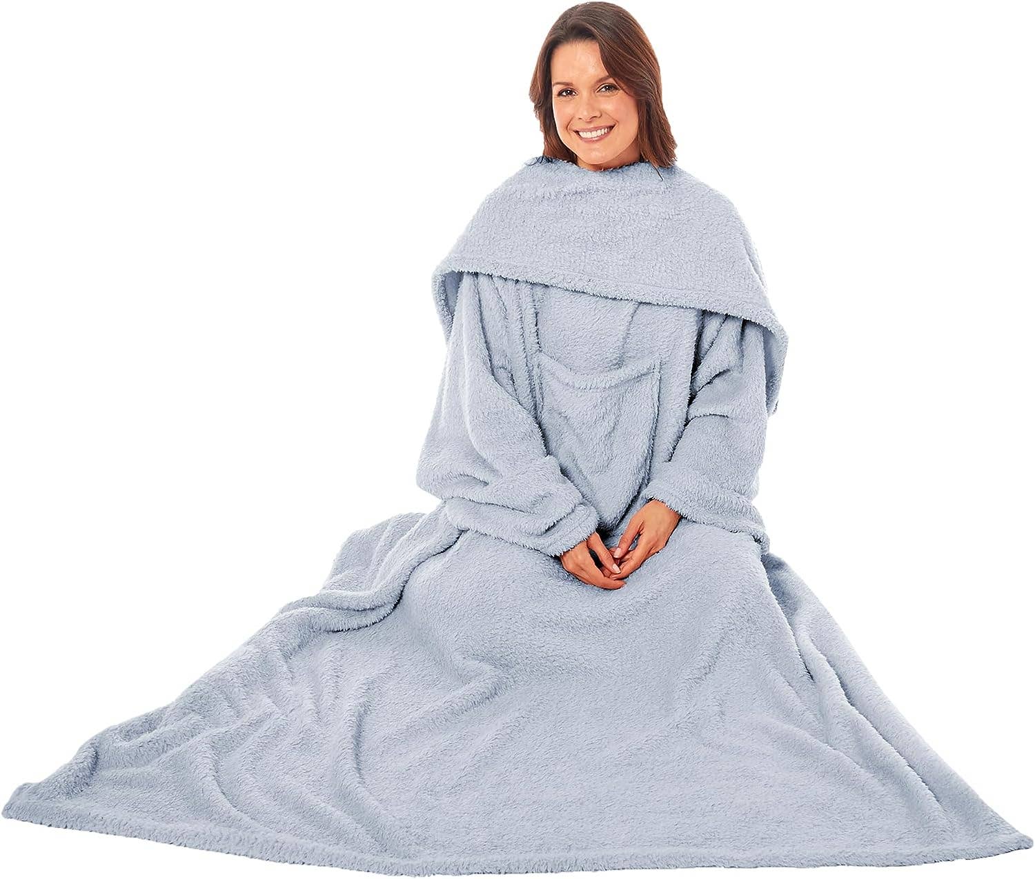 LOOMWORKS LTD – wholesale Throw blanket – Wearable TV Blankets, Ultra Soft Cosy Fleece Throws With Sleeves And Pocket2
