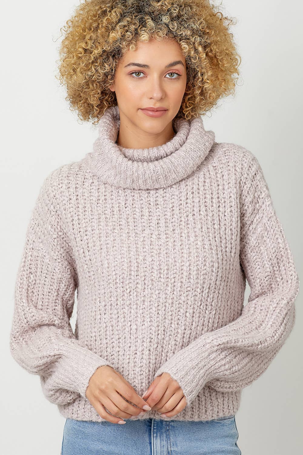 Mystree – wholesale Knitted jumper – Women′s – 60795 Turtle Neck Cropped Sweater 2