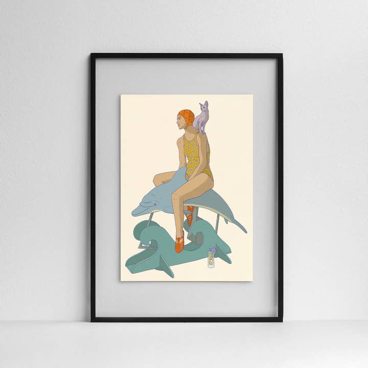 minttu illustrations - Wholesale Art Print - Art print "At the seaside"1