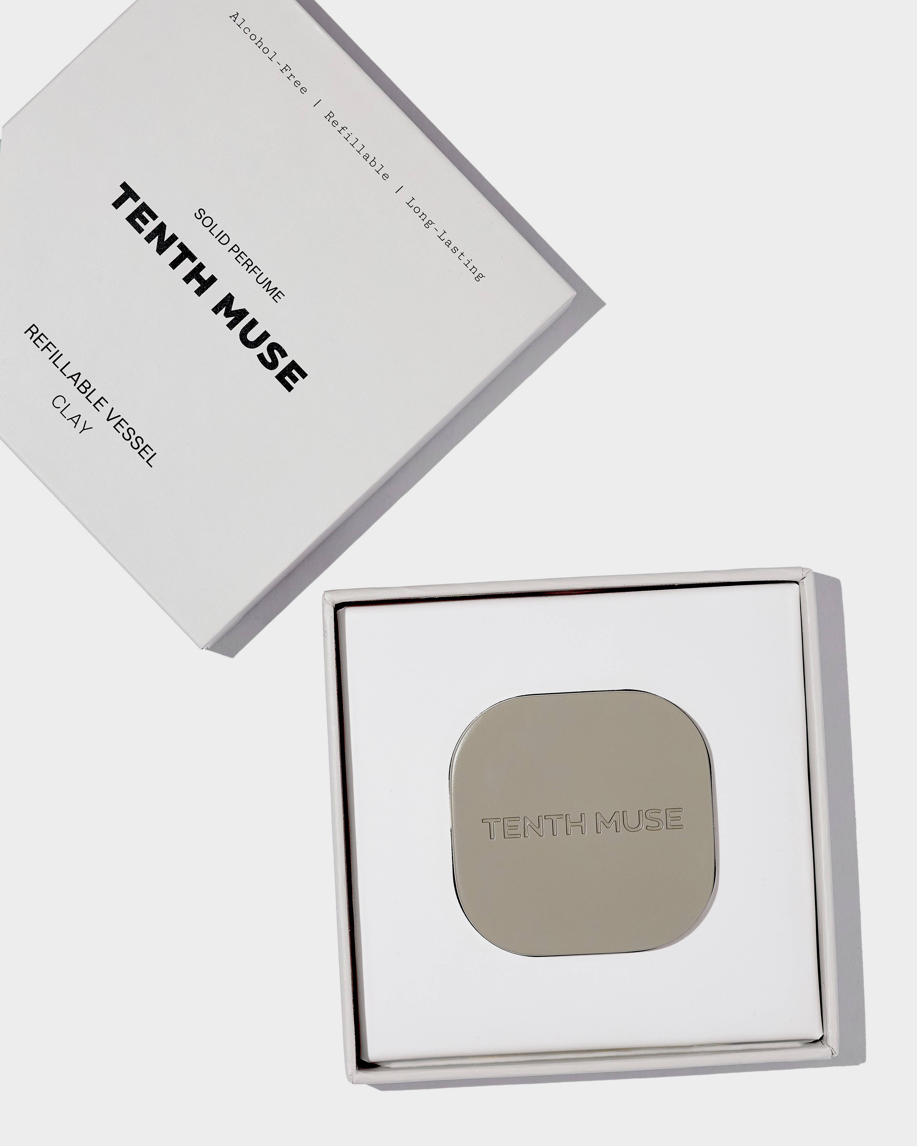 TENTH MUSE - Vente Parfums solides - Vase rechargeable CLAY au ton neutre et frais6