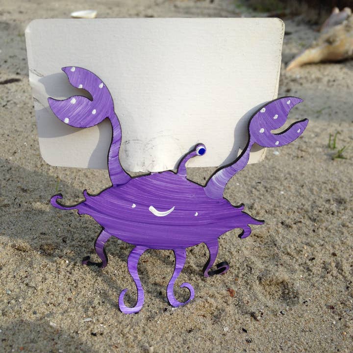 Octopus Adventure by Rebecca Duffy Bush - Wholesale Sculpture - Crab Sculpture - Hand Painted -Small & Medium - Photo Holder17