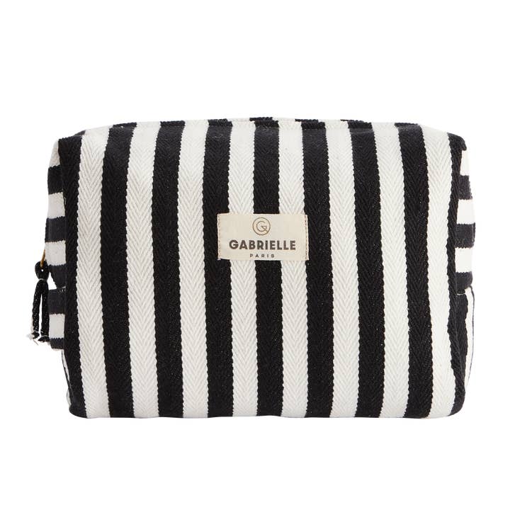 Gabrielle Paris - Wholesale Toiletry Bag - Unisex - Black Stripes Toiletry Bag2