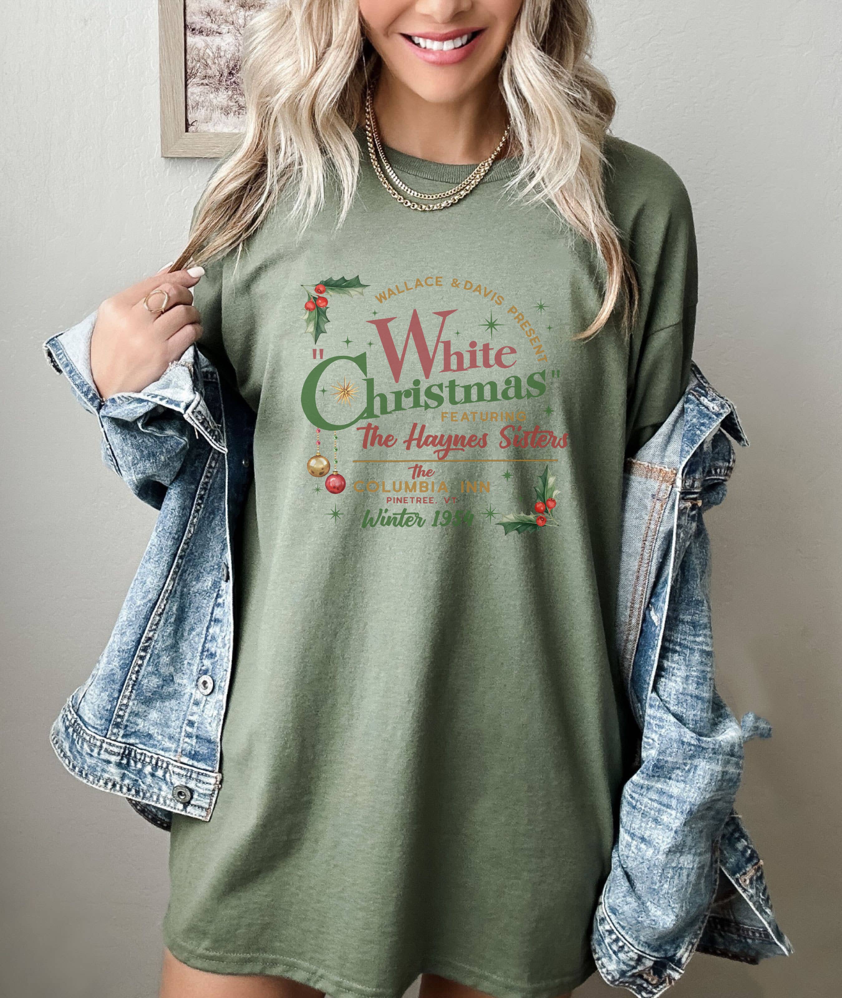 SONDO DESIGN LTD – wholesale T-shirt (graphic) – women's – Haynes Sisters White Christmas T-Shirt, Winter Holiday3