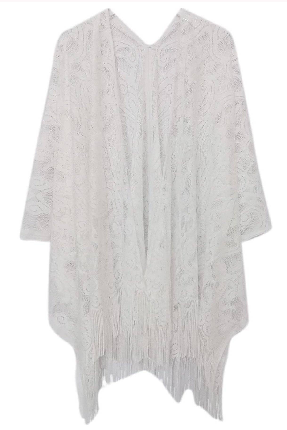 Ellison+Young - Vendita all'ingrosso Kimono - Donna - Elegante kimono con frange in pizzo1