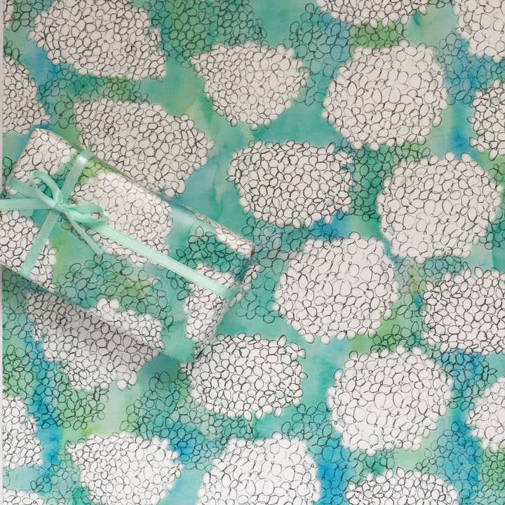 Akvarell hortensior omslagspapper för wholesale av REGARO PAPIRO