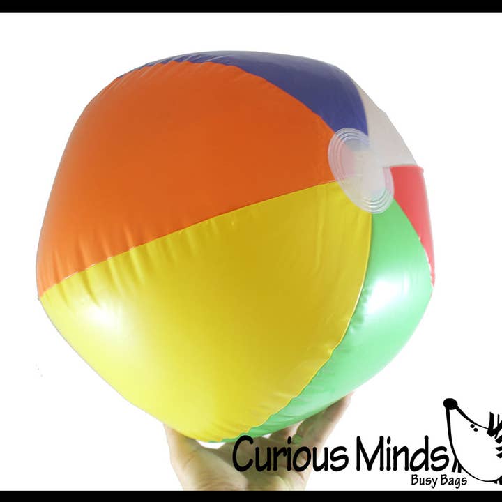 Curious Minds Toys - Wholesale Inflatable Toy - Kids & Baby - Bag 12 Large 20" Beach Ball Fun Lightweight Inflatable Balls1