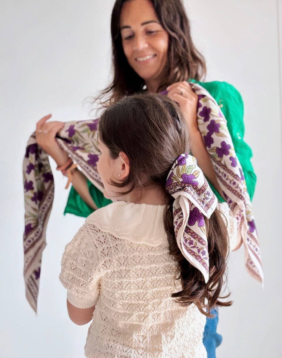 SO FAMILY - Wholesale Scarf - Kids - Jaipur Lavender Scarf kids, 50 cm2