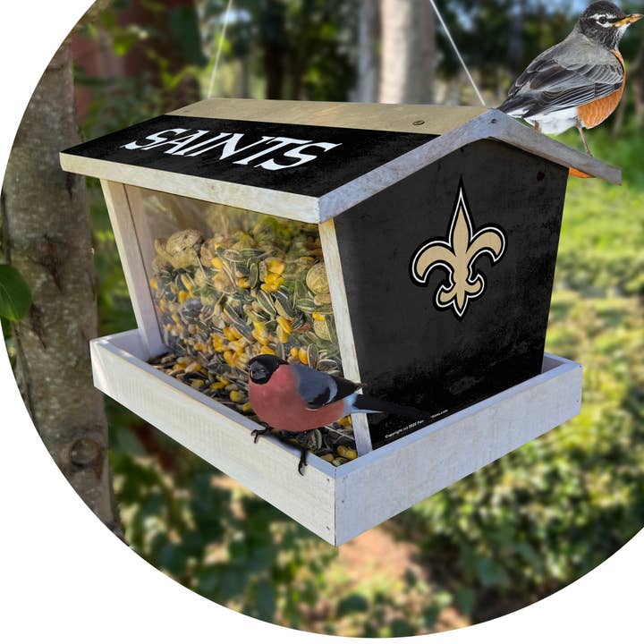 New Orleans Saints Bird Feeder - Assembled for wholesale by Fan Creations