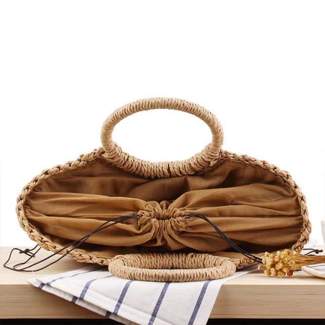 UNISHE - Wholesale Beach Bag - ACC1372 Hand Knitting Casual Summer Beach Straw Bag