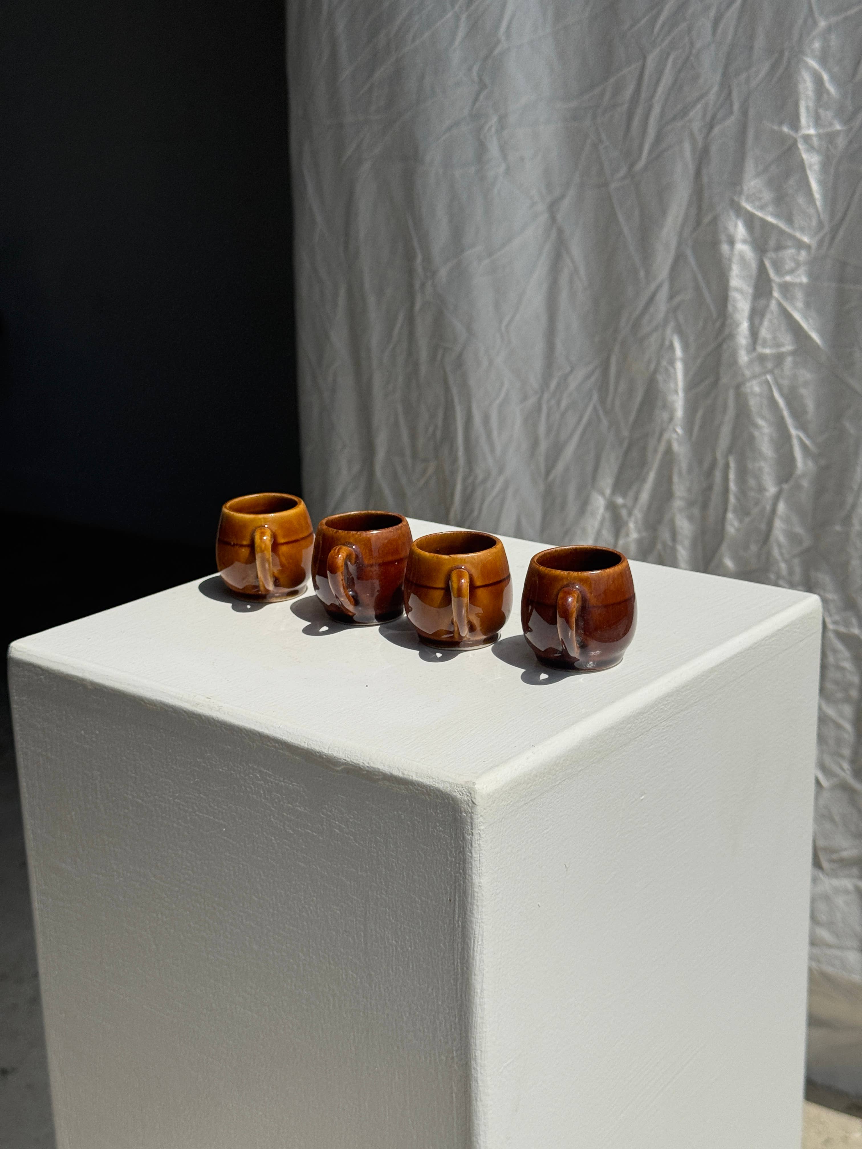 Office Objets – wholesale Coffee mug – Set of 4 mini glazed ceramic cups2