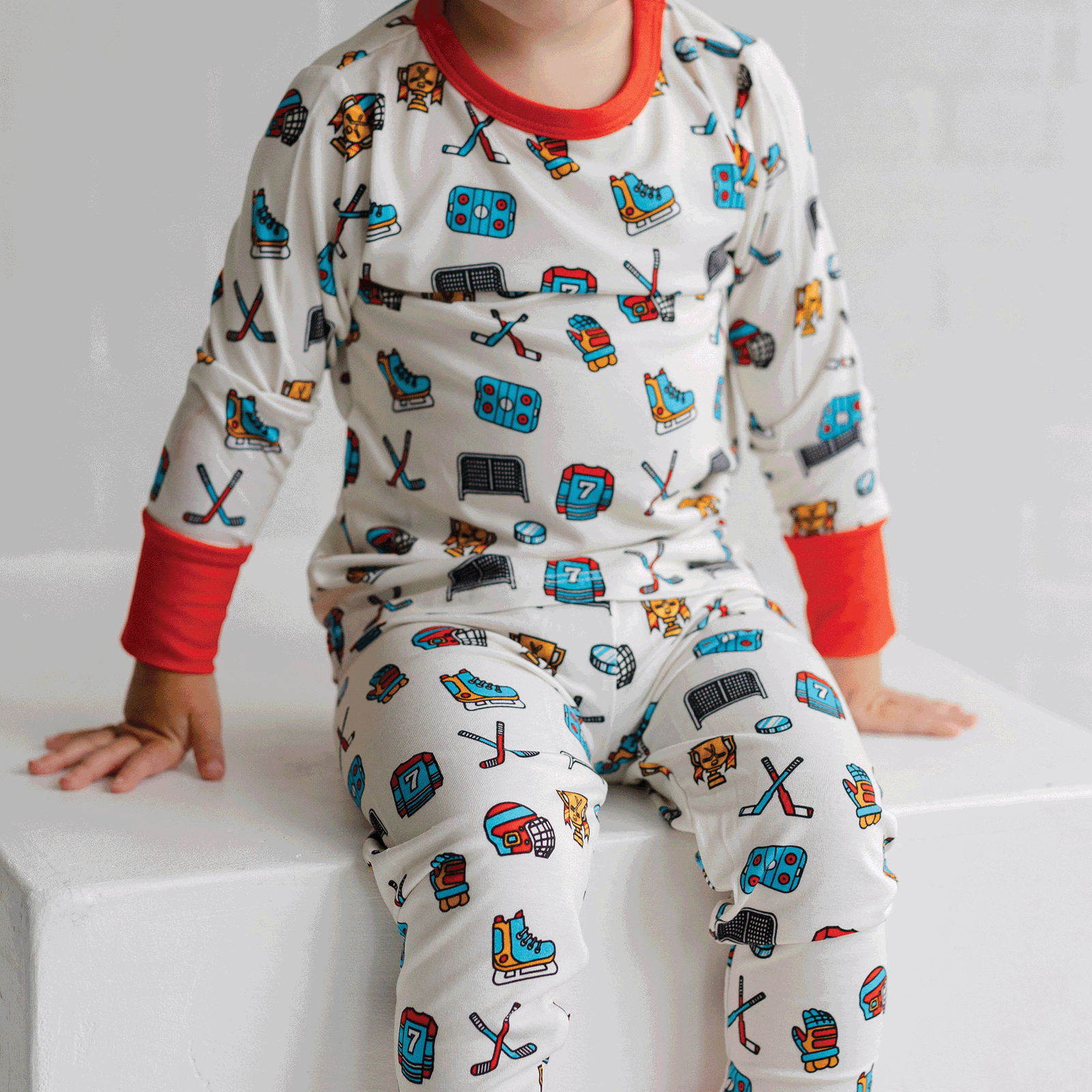 Tailgate Tikes - Wholesale Sleepwear Set - Kids - Hockey Two-Piece Pajama Set3