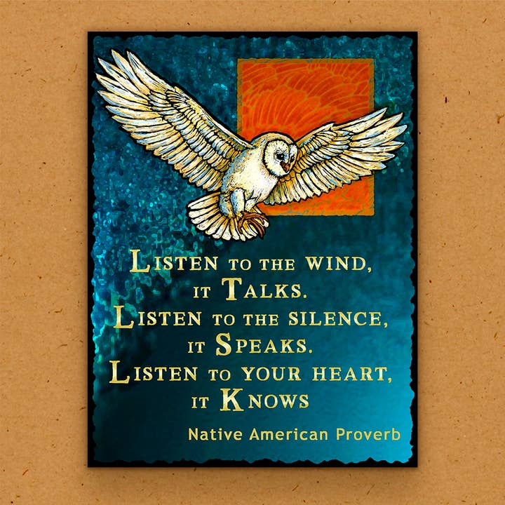 Handmade Magnet - Nature Quote - Owl for wholesale by The Kaleidoscope Designs