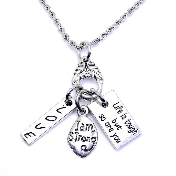 A vida é dura mas tu também sou eu sou forte Colar por atacado de Chubby Chico Charms