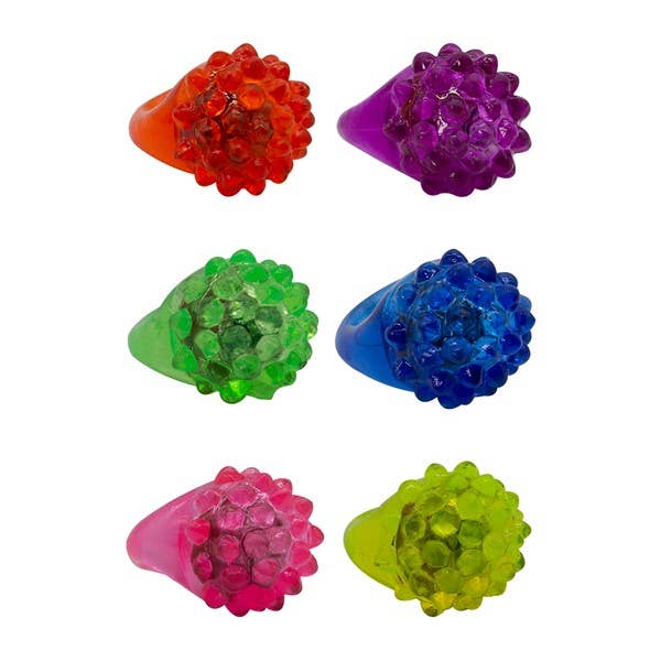 Windy City Novelties - Wholesale Light-Up Toy - Kids & Baby - Flower LED Jelly Light-Up Party Rings 24-unit display4