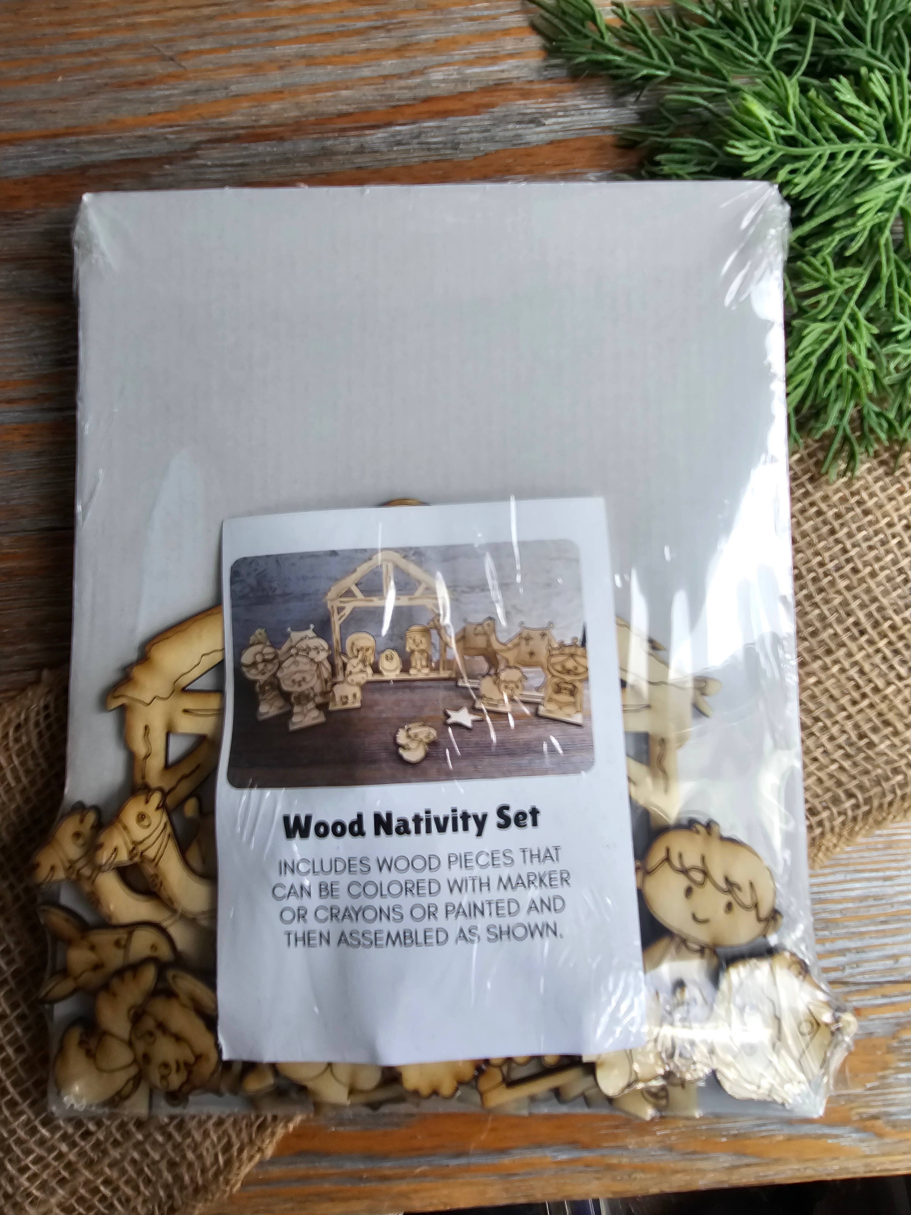 LB Personalized Design - Wholesale DIY Craft Kit - Wood Nativity Set - DIY Paintable Christmas Craft6