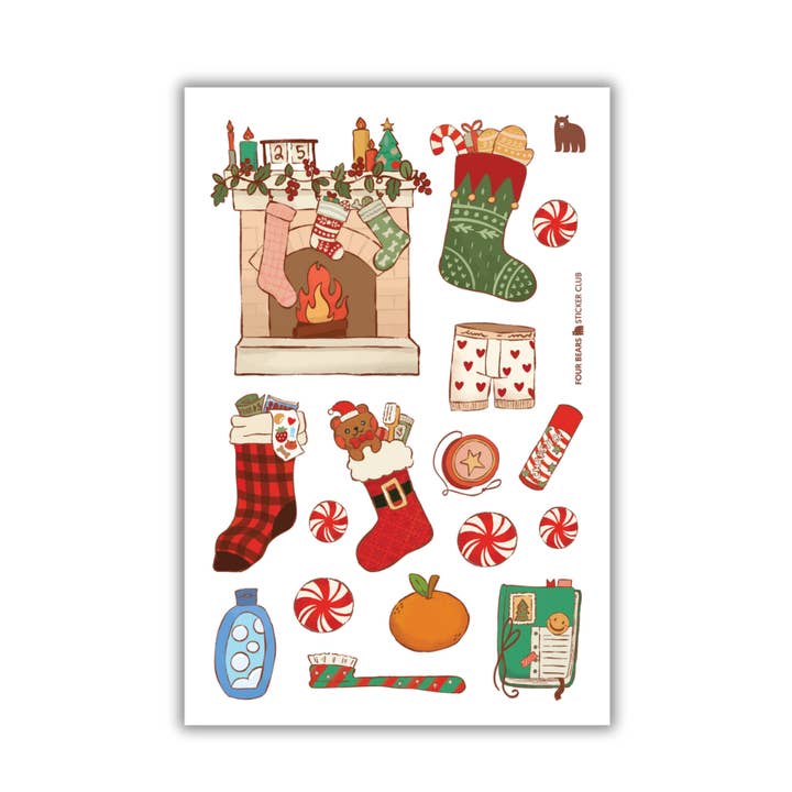 Petits cadeaux de Noël pour la vente par Four Bears Sticker Club
