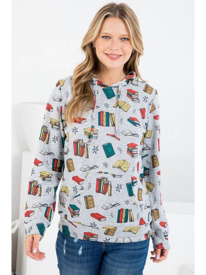 LA Soul - Vente Sweat à capuche – femme - Sweat à capuche imprimé Books avec poche3