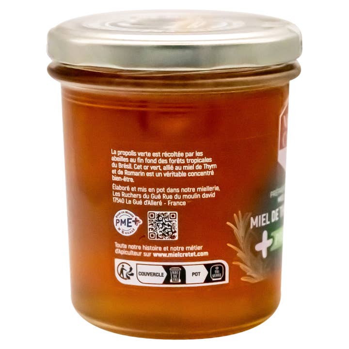 Maison CRÉTET – wholesale Honung – Timjanhonung med rosmarin och grön propolis 400 g2
