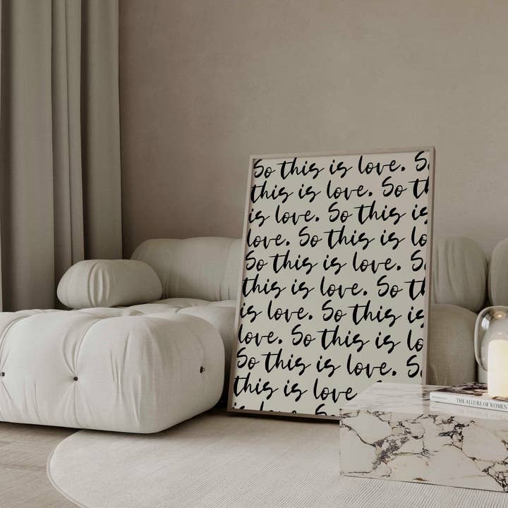 D'LUXE PRINTS - Wholesale Art Print - So This Is Love Script Print9